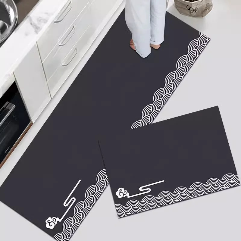 Kitchen Floor Mats Waterproof Non-slip Dirt-Resistant Foot Mats Household Mats Entry Door Doormat Carpet