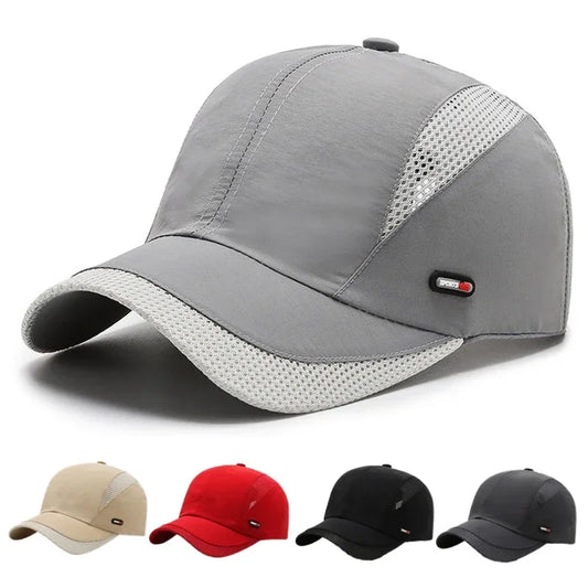 Breathable Mesh Baseball Cap – Quick-Dry Adjustable Snapback for Summer Sports