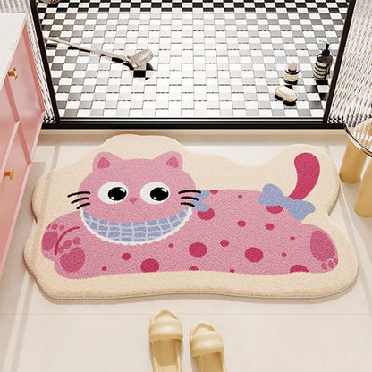 Imitation cashmere floor mat, anti slip mat, absorbent bathroom floor mat, dirt resistant and easy to maintain foot mat