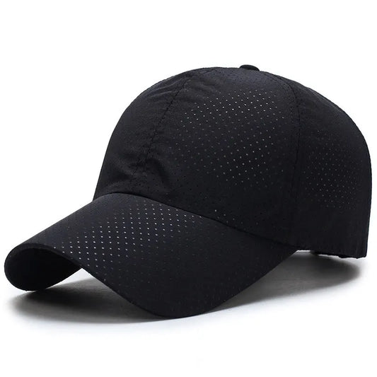 Solid Color Mesh Baseball Cap – Breathable Korean Style Sun Hat for Men & Women