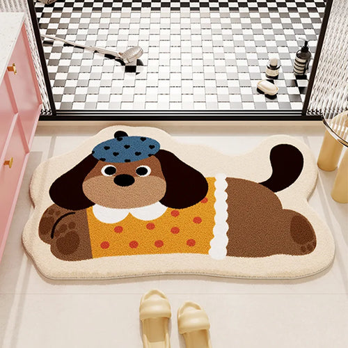 Imitation cashmere floor mat, anti slip mat, absorbent bathroom floor mat, dirt resistant and easy to maintain foot mat