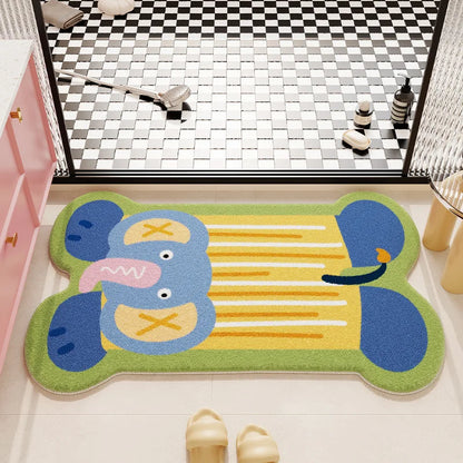 Imitation cashmere floor mat, anti slip mat, absorbent bathroom floor mat, dirt resistant and easy to maintain foot mat