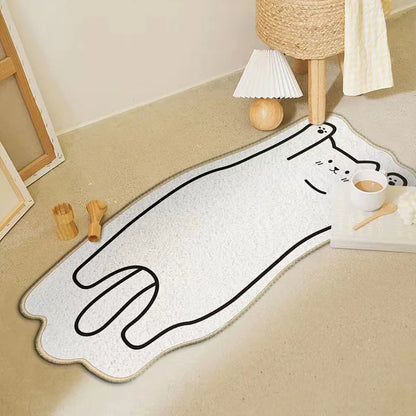 Irregular Cartoon Animal Imitation Cashmere Carpet,living Room, Coffee Table,floor Mat, Bedroom, CHILDREN'S Room, Thickened